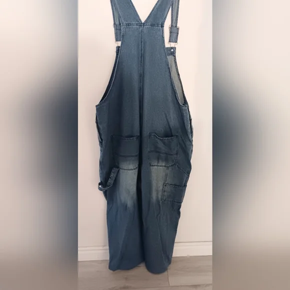 DENIM OVERALLS MEDIUM WASH SIZE 3X - Picture 14 of 14